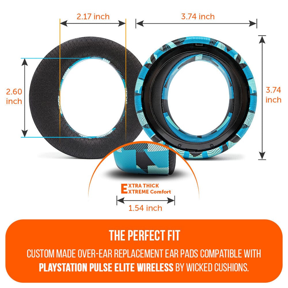 Apos Audio Wicked Cushions Cooling Gel Ear Pads PlayStation Pulse Elite Cooling Gel Earpads - WC FreeZe Pulse Elite