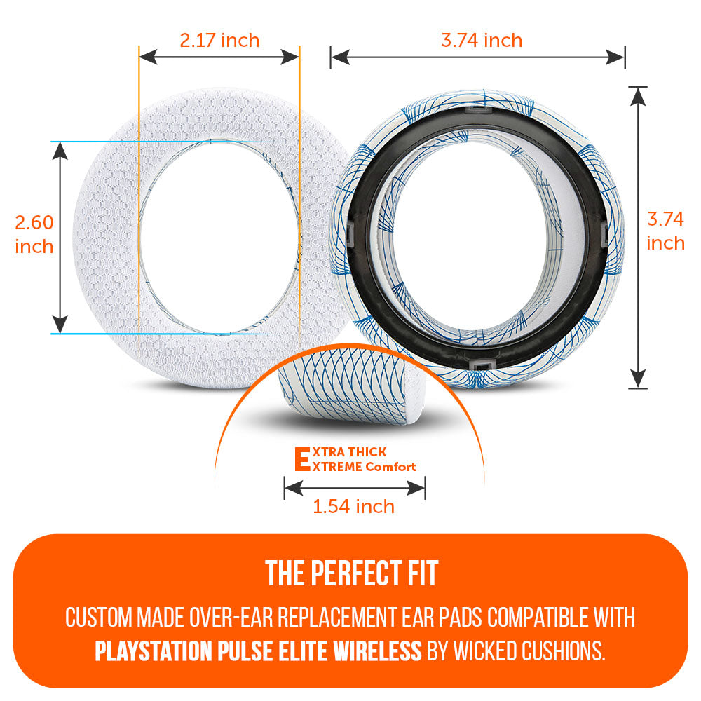 Apos Audio Wicked Cushions Cooling Gel Ear Pads PlayStation Pulse Elite Cooling Gel Earpads - WC FreeZe Pulse Elite