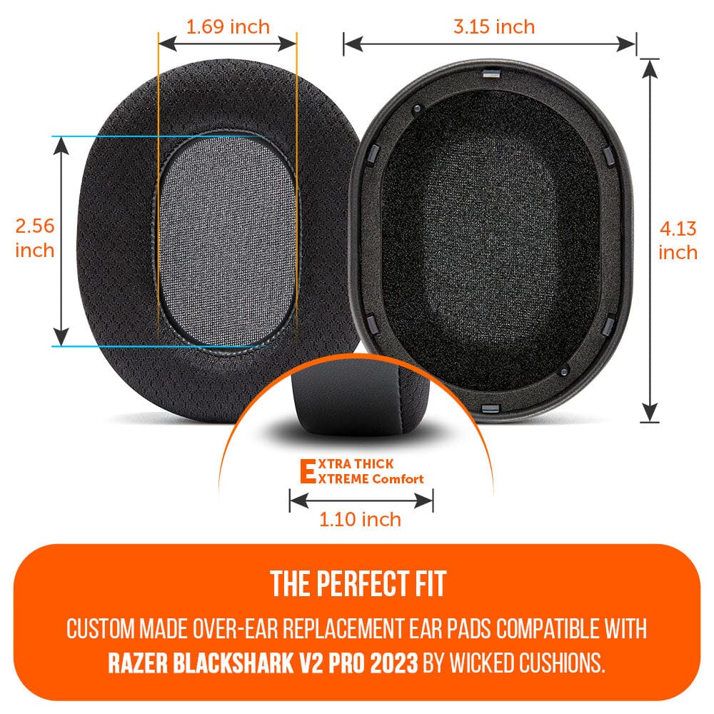 Apos Audio Wicked Cushions Cooling Gel Ear Pads Razer Blackshark V2 Pro 2023 Earpads - WC FreeZe Cooling Gel