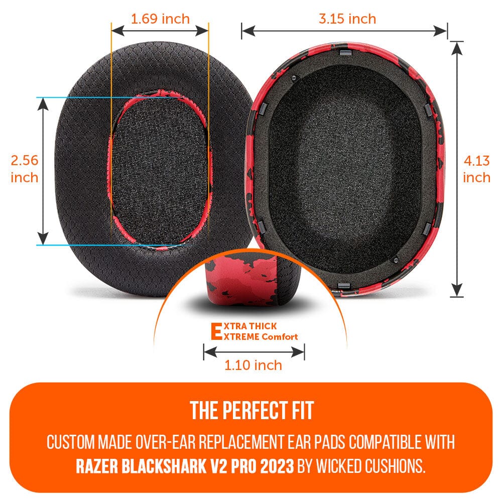 Apos Audio Wicked Cushions Cooling Gel Ear Pads Razer Blackshark V2 Pro 2023 Earpads - WC FreeZe Cooling Gel