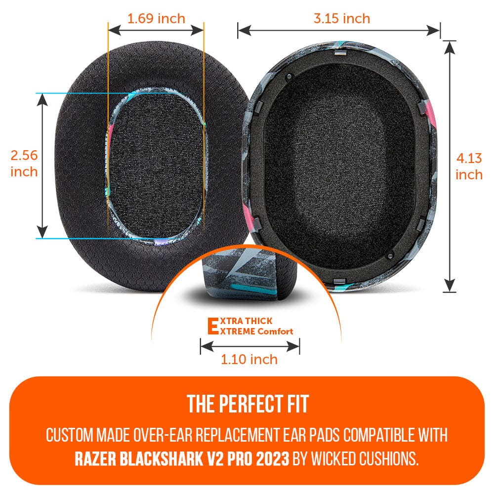 Apos Audio Wicked Cushions Cooling Gel Ear Pads Razer Blackshark V2 Pro 2023 Earpads - WC FreeZe Cooling Gel