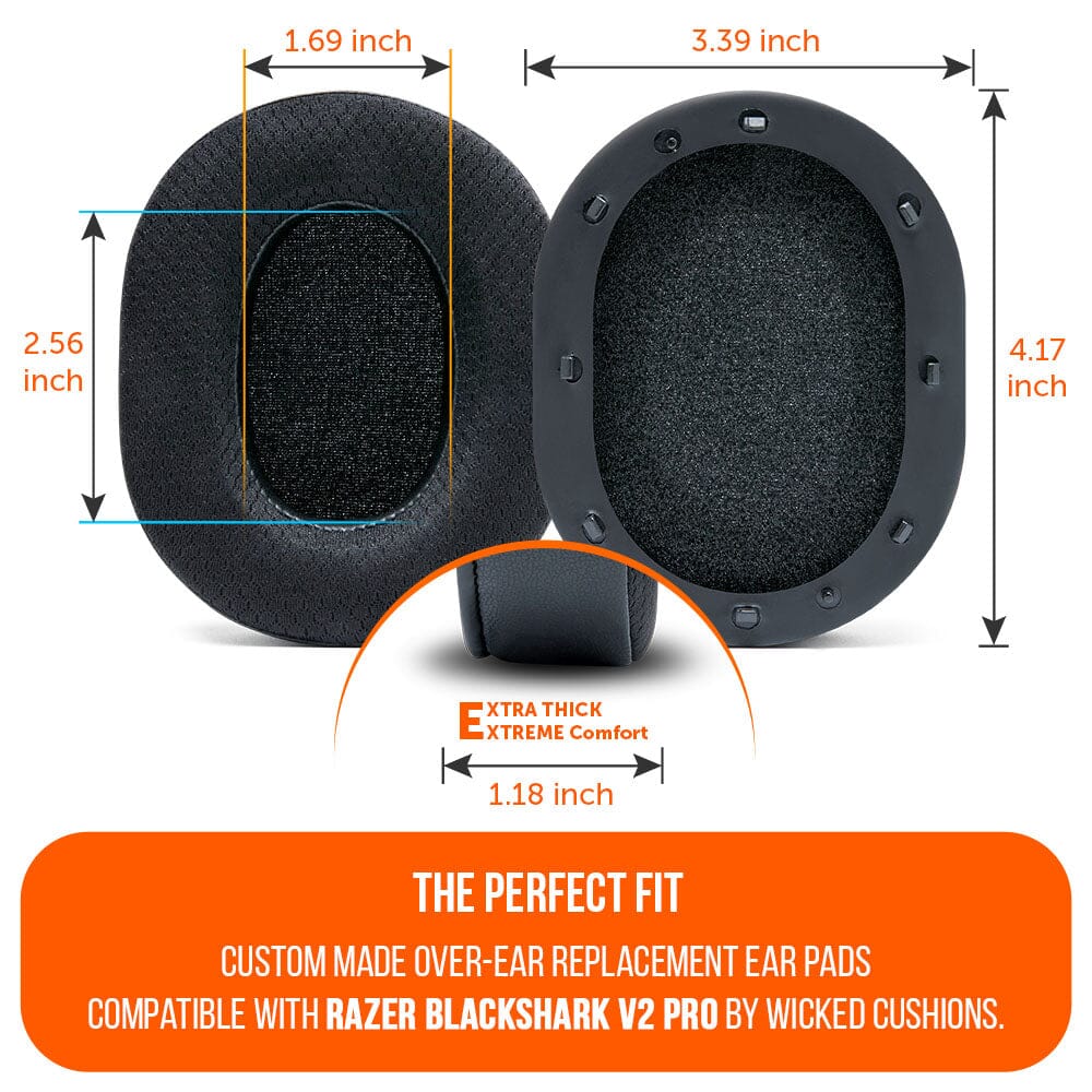 Apos Audio Wicked Cushions Cooling Gel Ear Pads Razer Blackshark V2 Pro Earpads - WC FreeZe Cooling Gel (PRE 2023 model)