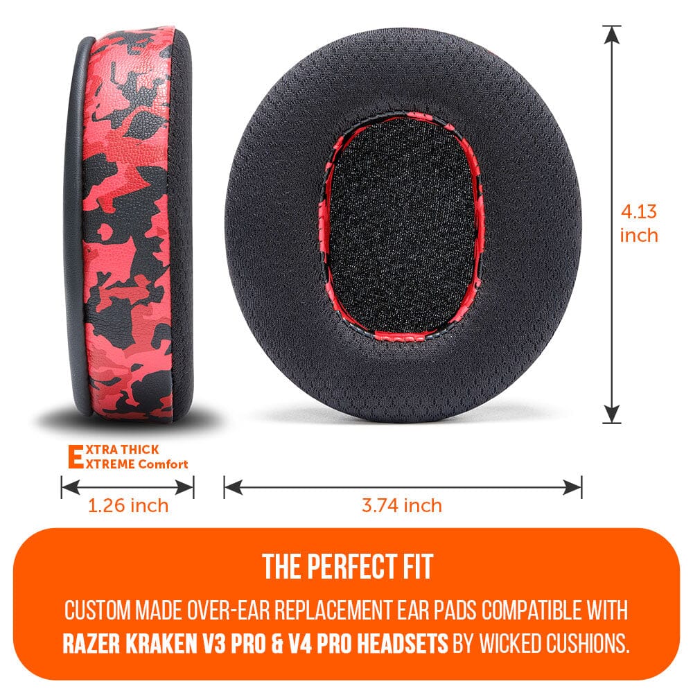 Apos Audio Wicked Cushions Cooling Gel Ear Pads Razer Kraken V3, V3 Pro, V4 & V4 Pro Earpads - WC FreeZe Cooling Gel