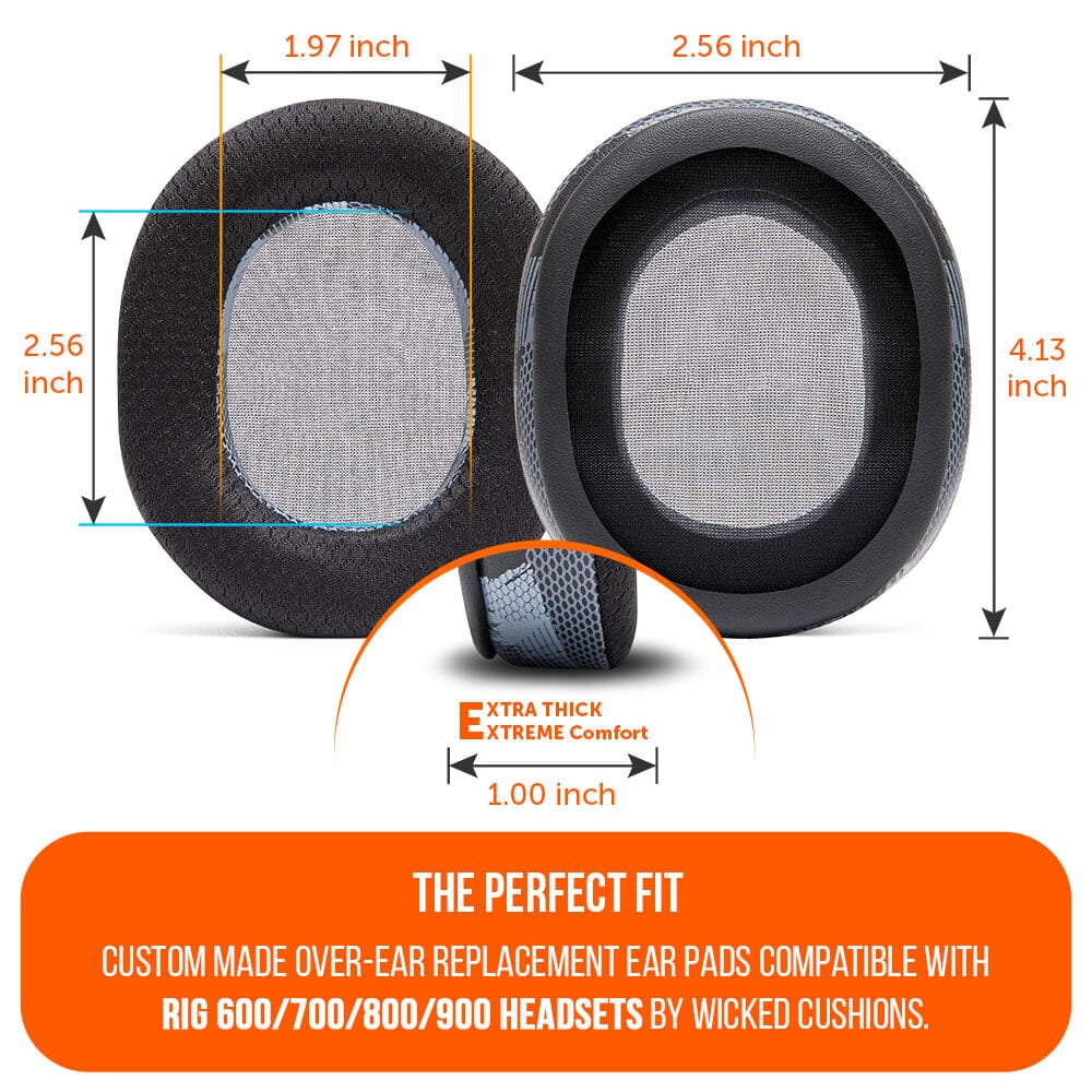 Apos Audio Wicked Cushions Cooling Gel Ear Pads RIG 600, 700, 800 & 900 Series Earpads - WC FreeZe Cooling Gel