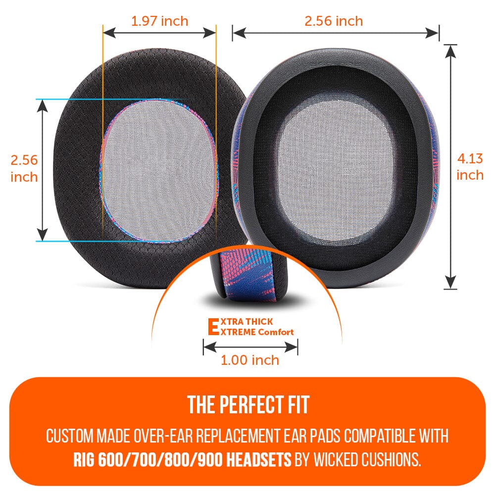 Apos Audio Wicked Cushions Cooling Gel Ear Pads RIG 600, 700, 800 & 900 Series Earpads - WC FreeZe Cooling Gel