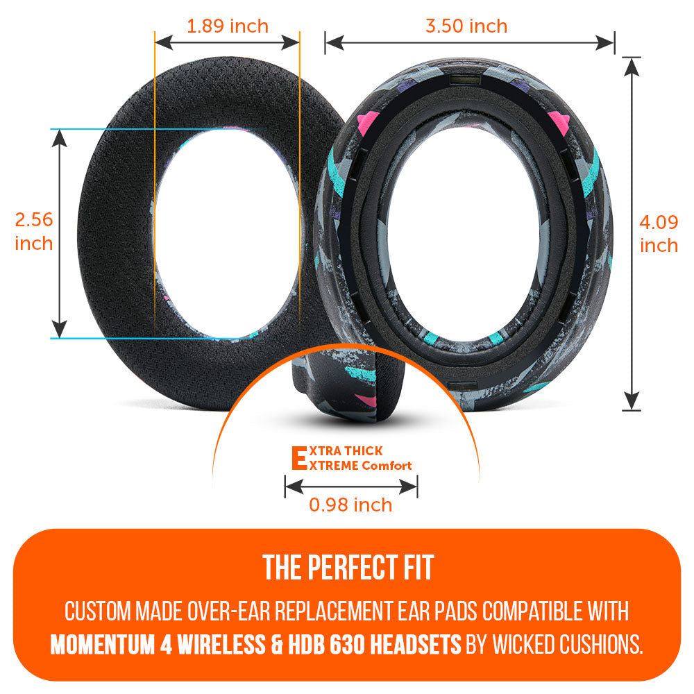 Apos Audio Wicked Cushions Cooling Gel Ear Pads Sennheiser Momentum 4 & HDB 630 Earpads - WC FreeZe Cooling Gel