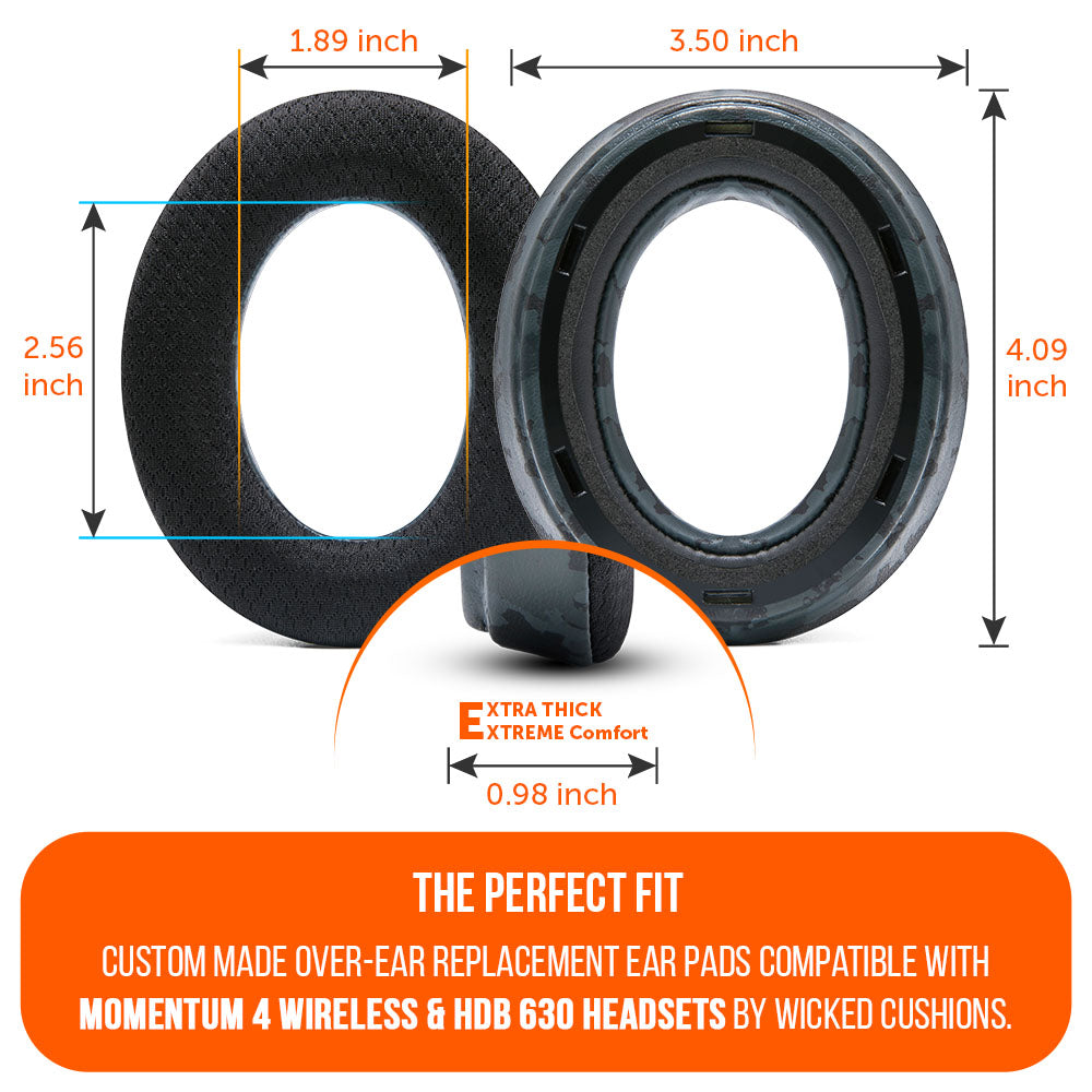 Apos Audio Wicked Cushions Cooling Gel Ear Pads Sennheiser Momentum 4 & HDB 630 Earpads - WC FreeZe Cooling Gel
