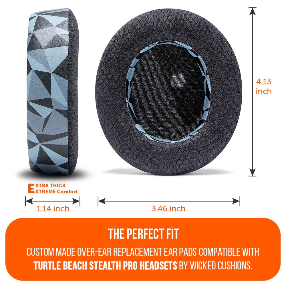 Apos Audio Wicked Cushions Cooling Gel Ear Pads Turtle Beach Stealth Pro Earpads - WC FreeZe Cooling Gel