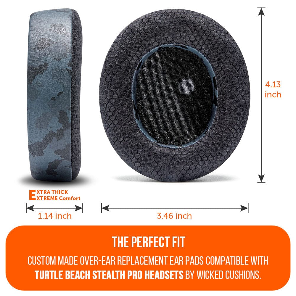 Apos Audio Wicked Cushions Cooling Gel Ear Pads Turtle Beach Stealth Pro Earpads - WC FreeZe Cooling Gel