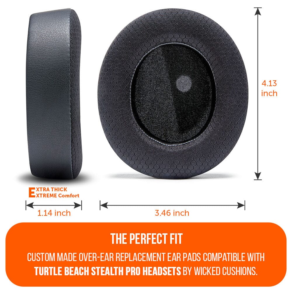 Apos Audio Wicked Cushions Cooling Gel Ear Pads Turtle Beach Stealth Pro Earpads - WC FreeZe Cooling Gel