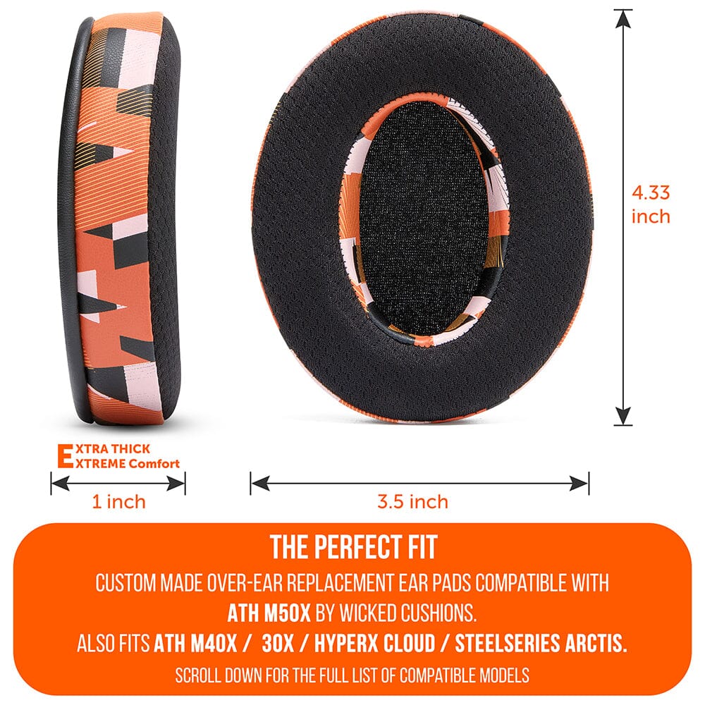 Apos Audio Wicked Cushions Cooling Gel Ear Pads WC FreeZe - Hybrid Cooling Gel Infused Ear Pads for ATH M50X