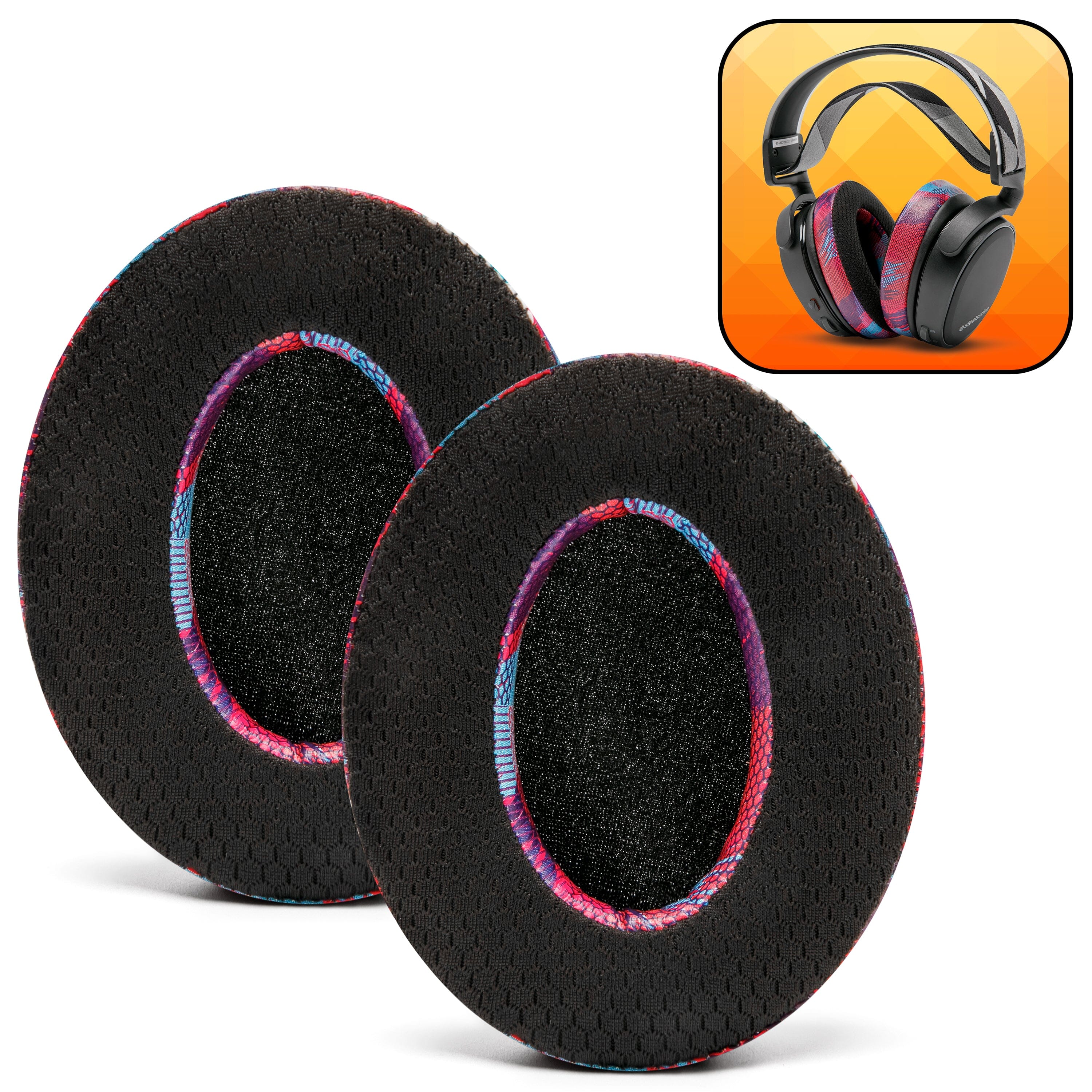 Apos Audio Wicked Cushions Cooling Gel Ear Pads WC FreeZe - Hybrid Cooling Gel Infused Ear Pads for ATH M50X Speed Racer