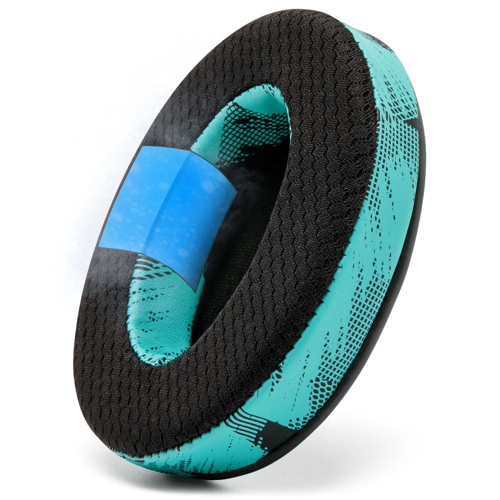 Apos Audio Wicked Cushions Cooling Gel Ear Pads WC FreeZe - Hybrid Cooling Gel Infused Gaming Earpads SpeedRacer Cyan