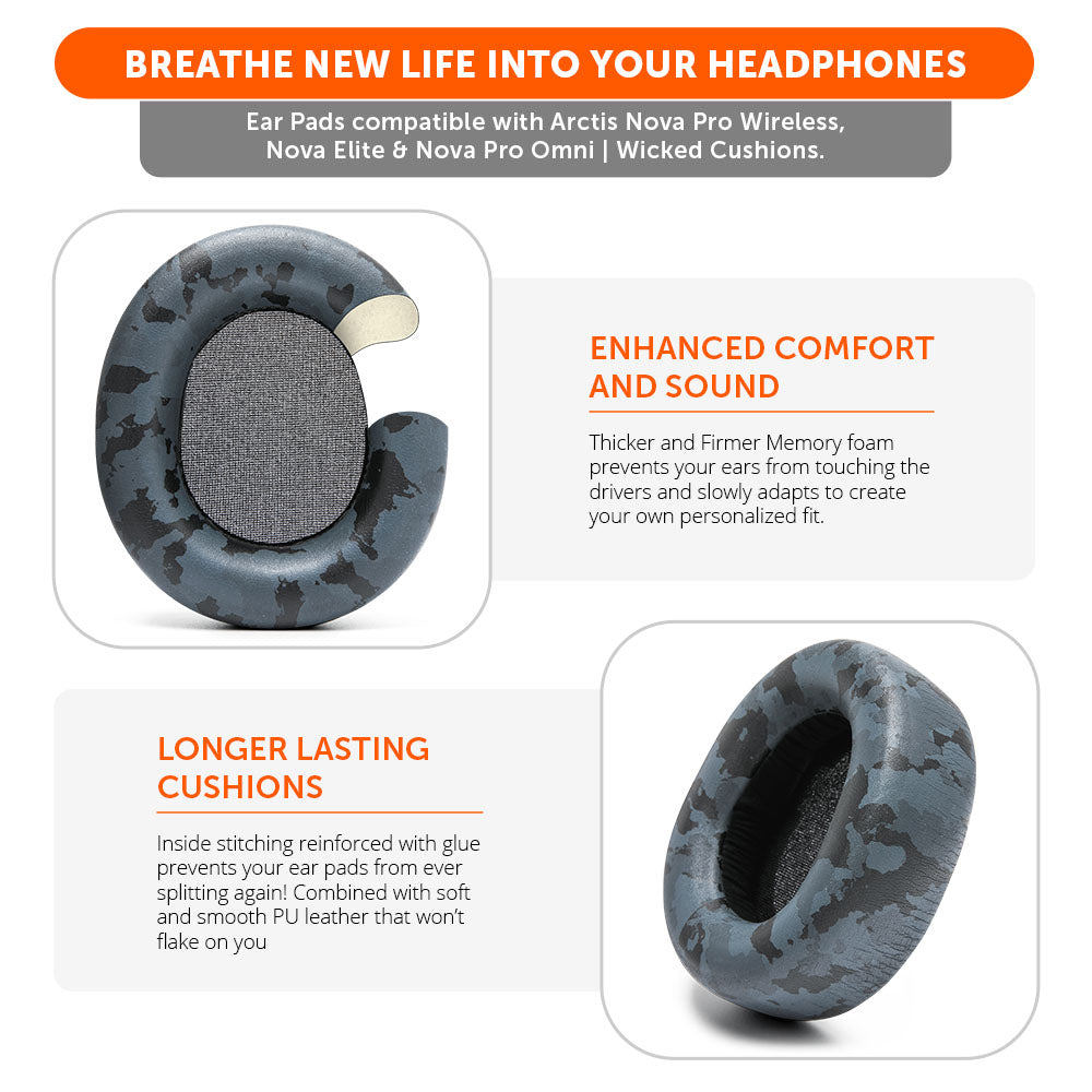 Apos Audio Wicked Cushions Ear Pads Arctis Nova Pro Wireless, Nova Elite & Nova Pro Omni Earpads - WC PadZ Nova Pro Wireless