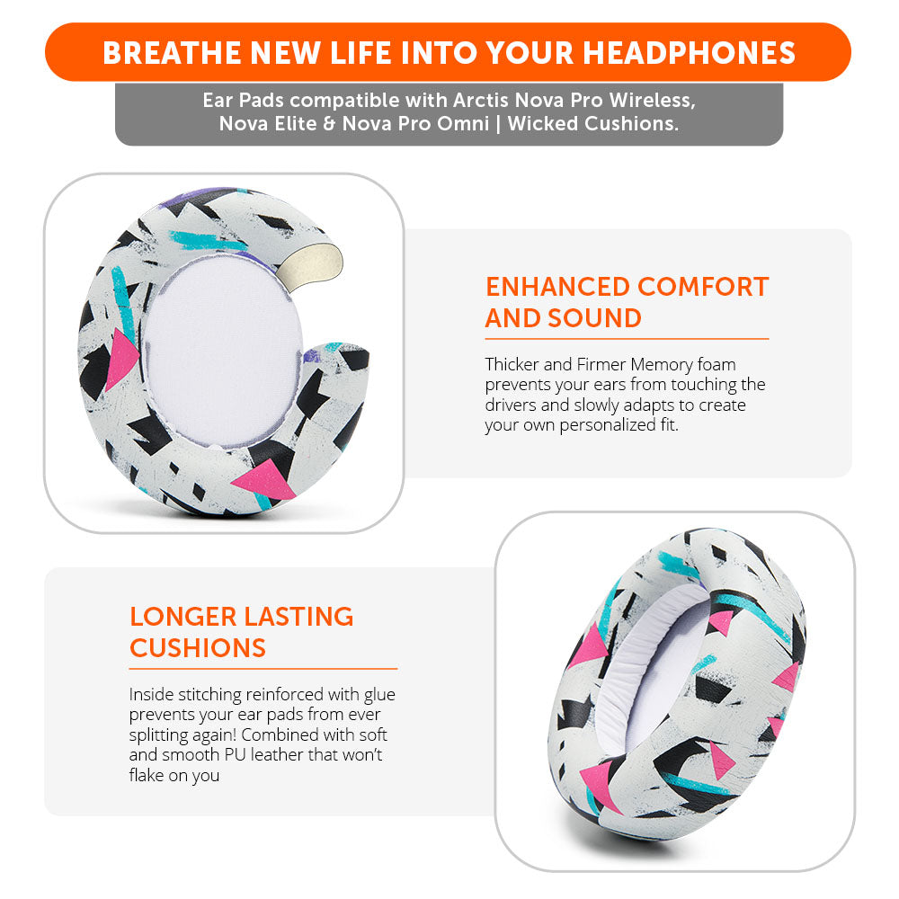 Apos Audio Wicked Cushions Ear Pads Arctis Nova Pro Wireless, Nova Elite & Nova Pro Omni Earpads - WC PadZ Nova Pro Wireless