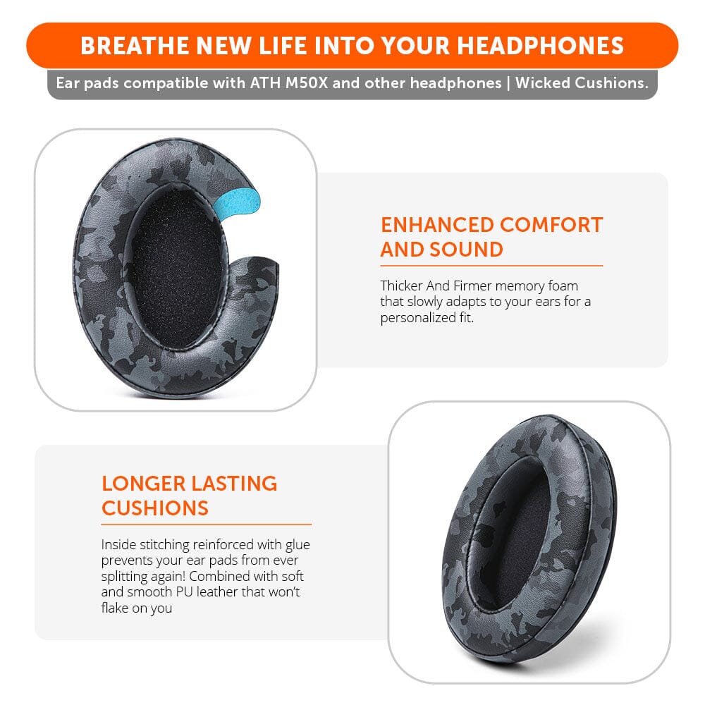 Apos Audio Wicked Cushions Ear Pads ATH M50X Earpads