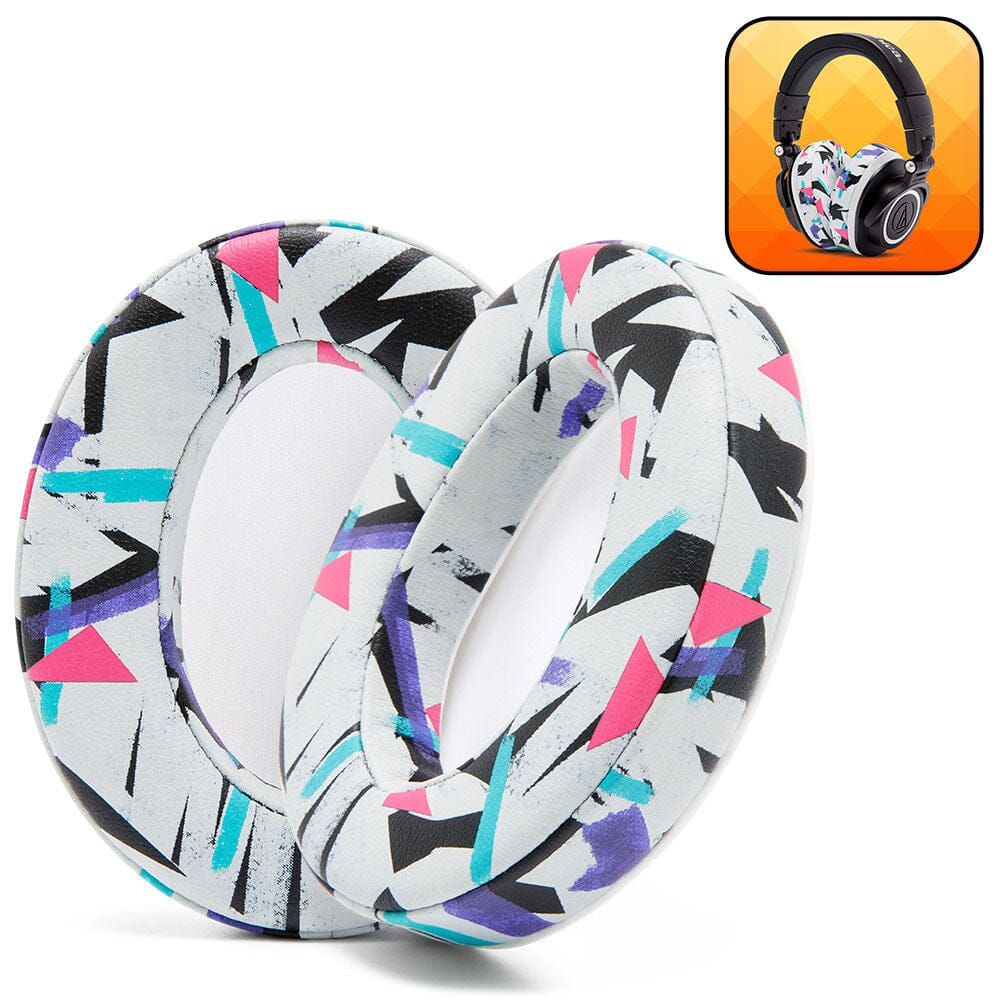 Apos Audio Wicked Cushions Ear Pads ATH M50X Earpads 90s White