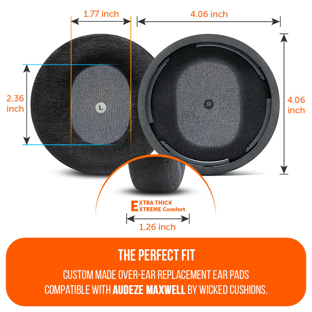 Apos Audio Wicked Cushions Ear Pads Audeze Maxwell Xbox & PS5 Earpads - WC StealthZ Maxwell
