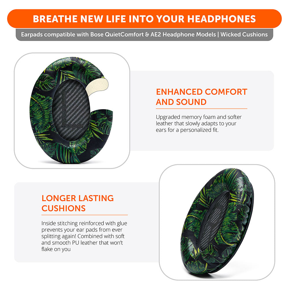 Apos Audio Wicked Cushions Ear Pads Bose QC35 Replacement Ear Pads