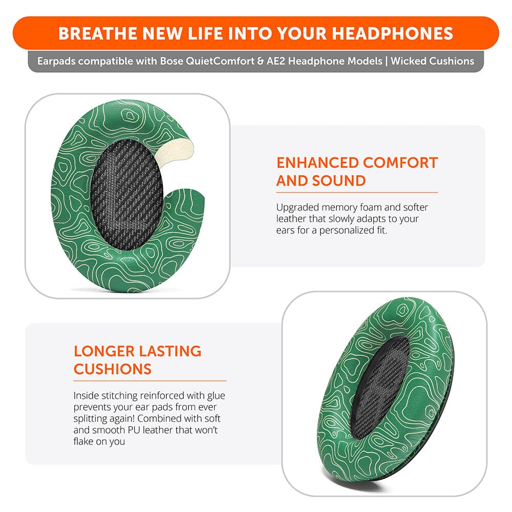 Apos Audio Wicked Cushions Ear Pads Bose QC35 Replacement Ear Pads