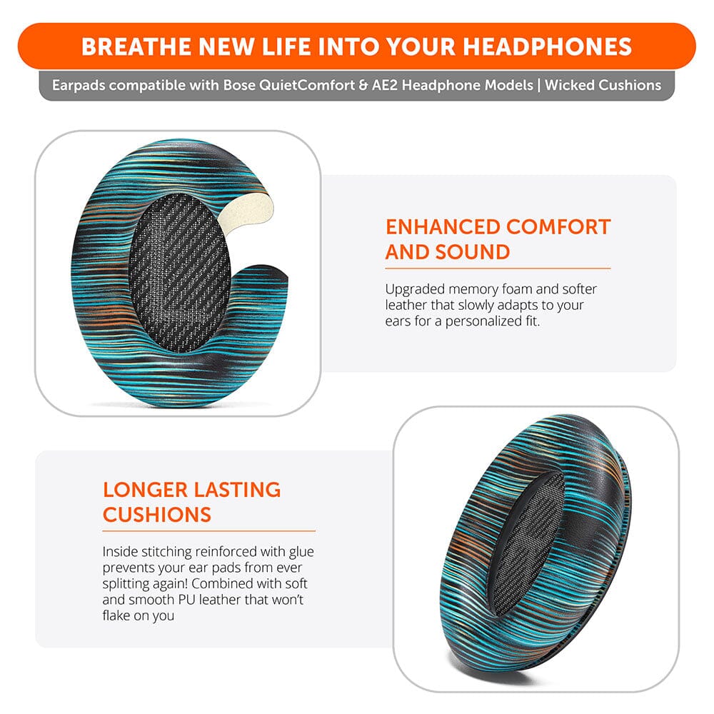 Apos Audio Wicked Cushions Ear Pads Bose QC35 Replacement Ear Pads