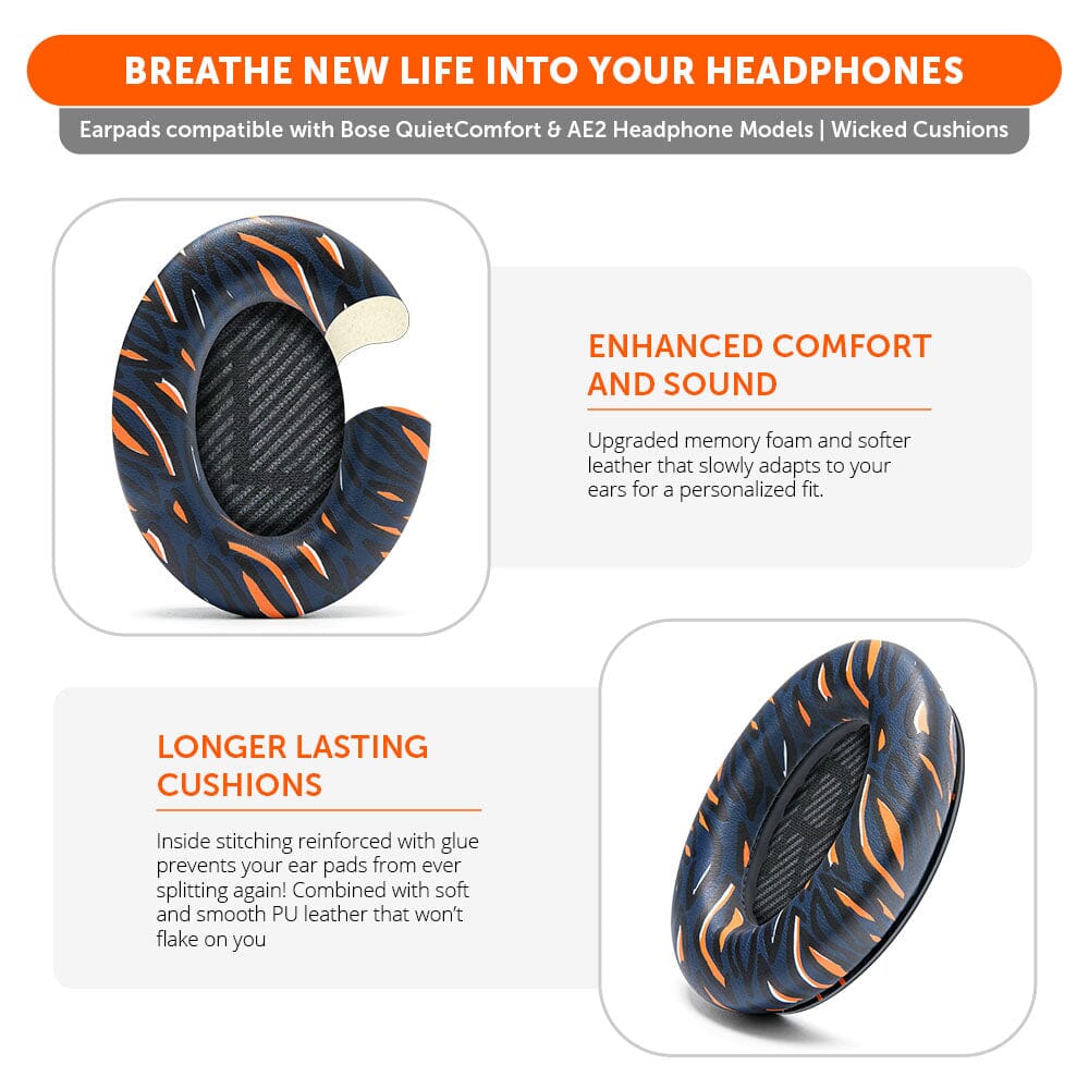 Apos Audio Wicked Cushions Ear Pads Bose QC35 Replacement Ear Pads
