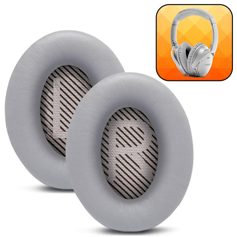 Apos Audio Wicked Cushions Ear Pads Bose QC35 Replacement Ear Pads Silver