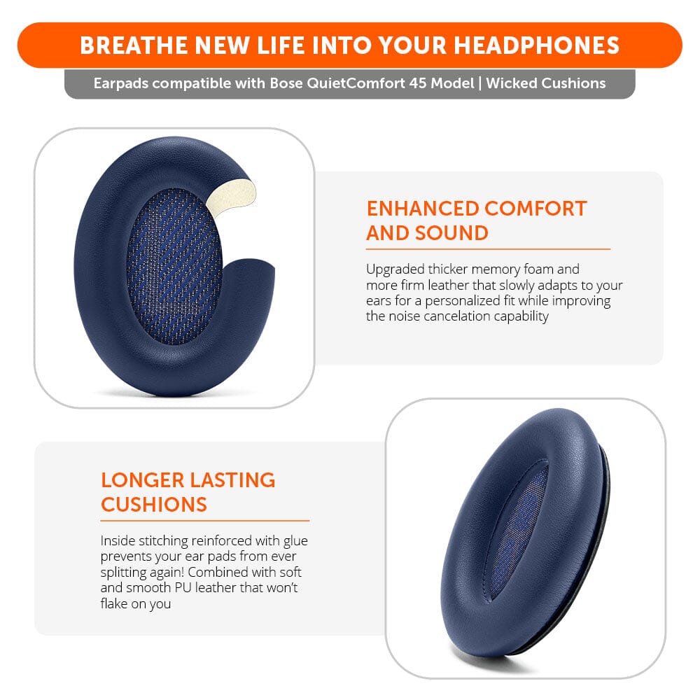 Apos Audio Wicked Cushions Ear Pads Bose QC45 Replacement Ear Pads