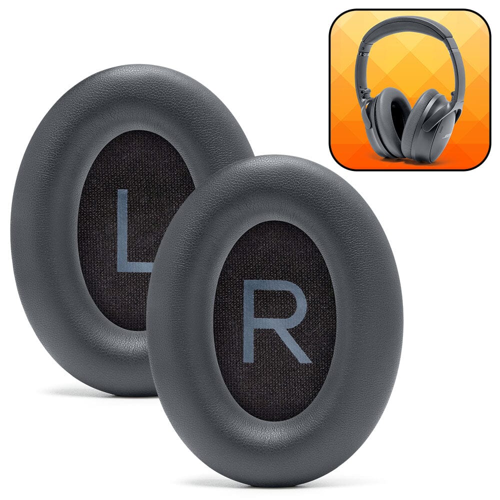 Apos Audio Wicked Cushions Ear Pads Bose QC45 Replacement Ear Pads Eclipse Grey