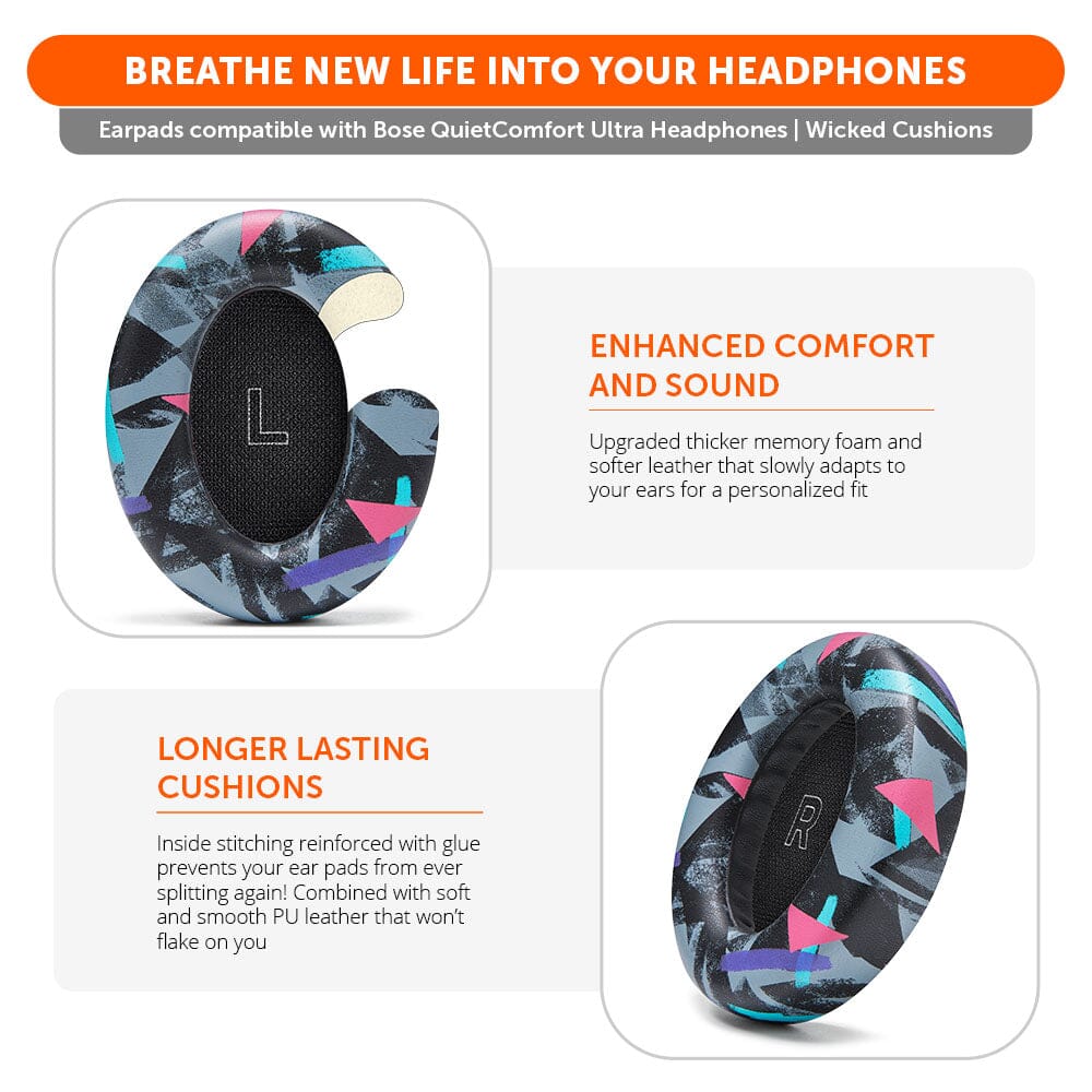 Apos Audio Wicked Cushions Ear Pads Bose QuietComfort Ultra Gen 1 & Gen 2 Earpads - WC PadZ QC Ultra