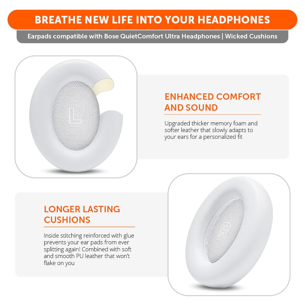Apos Audio Wicked Cushions Ear Pads Bose QuietComfort Ultra Gen 1 & Gen 2 Earpads - WC PadZ QC Ultra