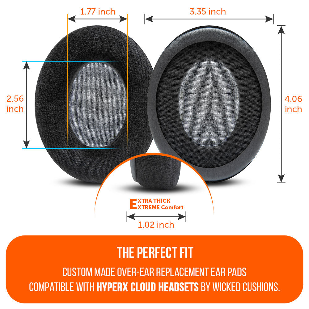 Apos Audio Wicked Cushions Ear Pads HyperX Cloud FPS Gaming Earpads - WC StealthZ Cloud
