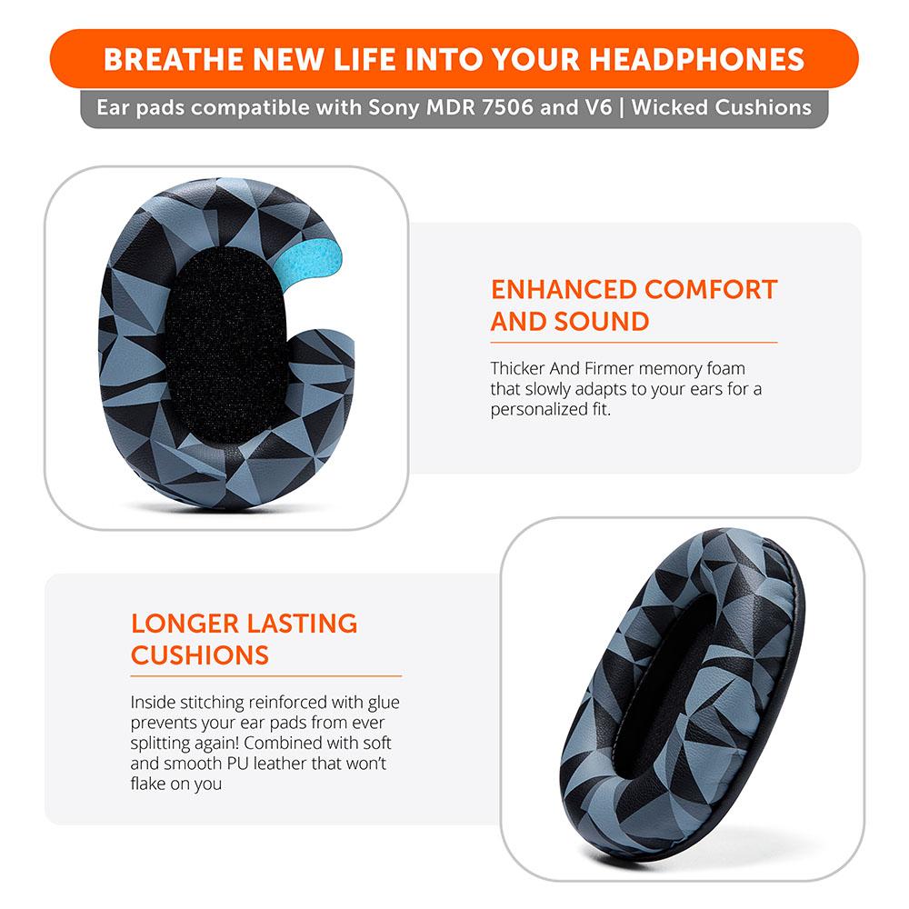 Apos Audio Wicked Cushions Ear Pads Replacement Earpads For Sony MDR 7506