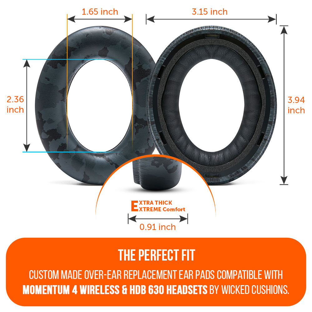 Apos Audio Wicked Cushions Ear Pads Sennheiser Momentum 4 & HDB 630 Earpads - WC PadZ Momentum 4 & HDB 630