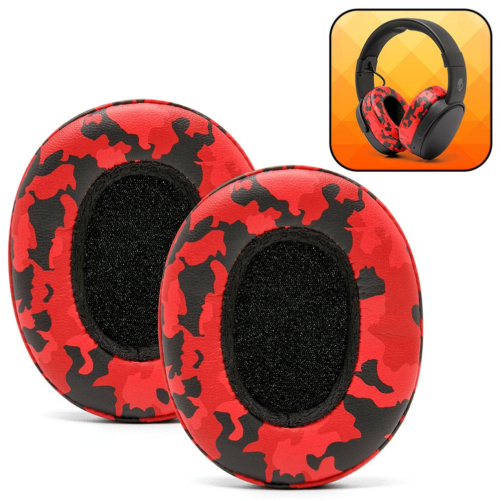 Apos Audio Wicked Cushions Ear Pads Skullcandy Hesh 3, Evo, and Crusher Replacement Earpads Red Camo