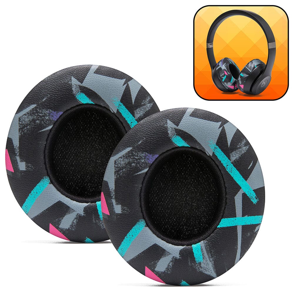Apos Audio Wicked Cushions Ear Pads Upgraded Beats Solo 4 Earpads - WC PadZ Solo 4 90s Black