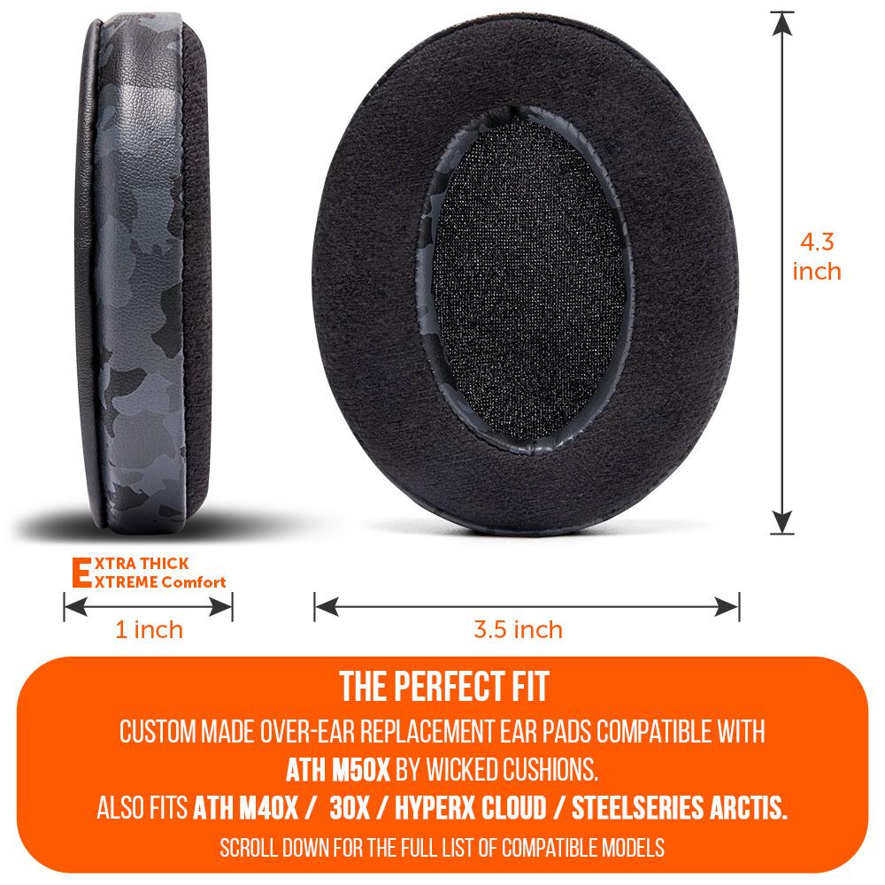 Apos Audio Wicked Cushions Ear Pads Upgraded Gaming Earpads - Hybrid Velour