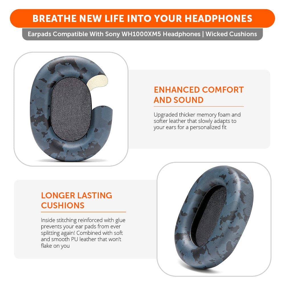 Apos Audio Wicked Cushions Ear Pads Upgraded Sony XM5 Replacement Ear Pads