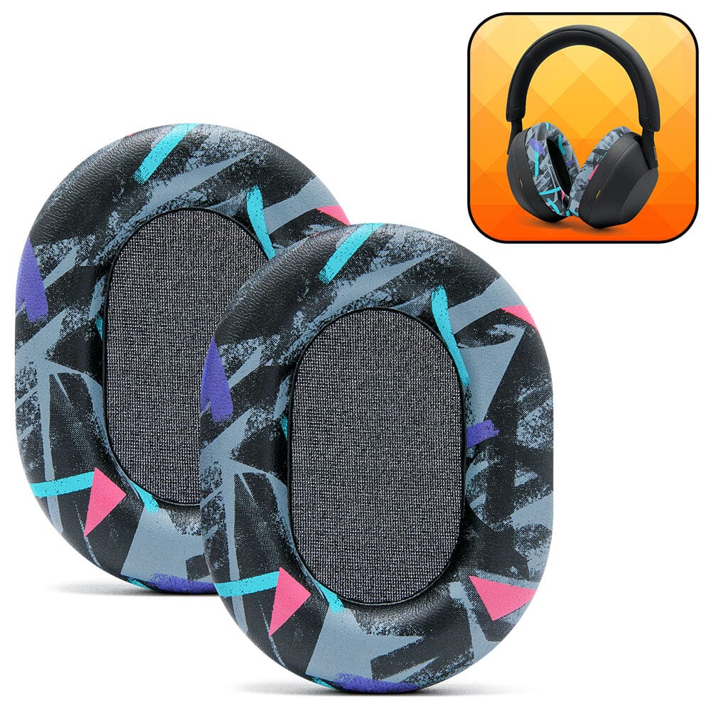 Apos Audio Wicked Cushions Ear Pads Upgraded Sony XM5 Replacement Ear Pads 90s Black