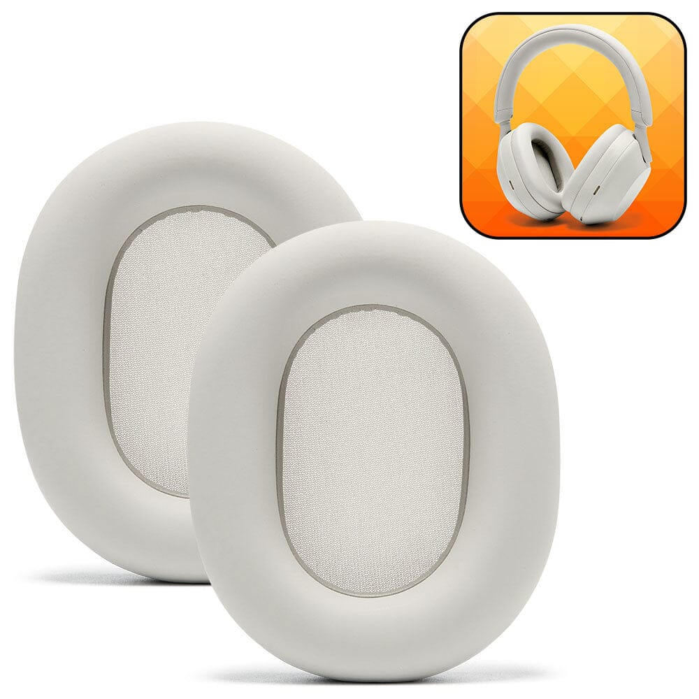 Apos Audio Wicked Cushions Ear Pads Upgraded Sony XM5 Replacement Ear Pads Silver
