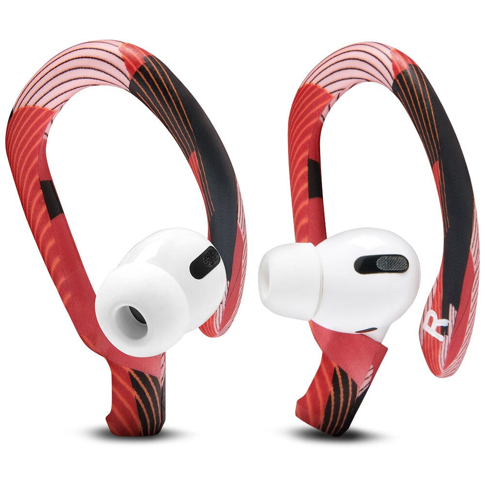 Apos Audio Wicked Cushions Earbuds Earhooks WC HookZ - Over Ear Hooks for Airpods Pro 1, 2 & Airpods 1, 2, 3 Red Prism