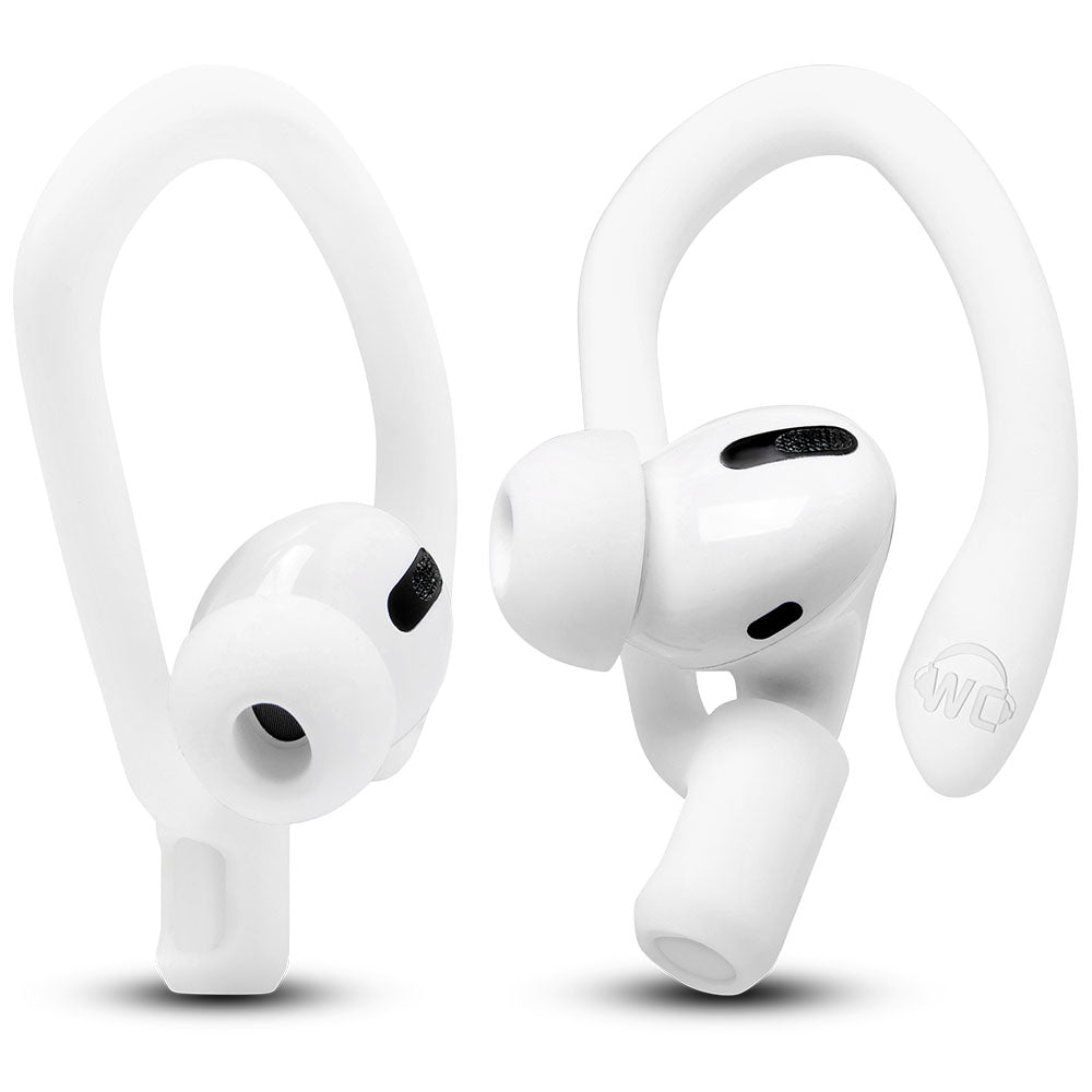 Apos Audio Wicked Cushions Earbuds Earhooks WC HookZ - Over Ear Hooks for Airpods Pro 1, 2 & Airpods 1, 2, 3 Winter White