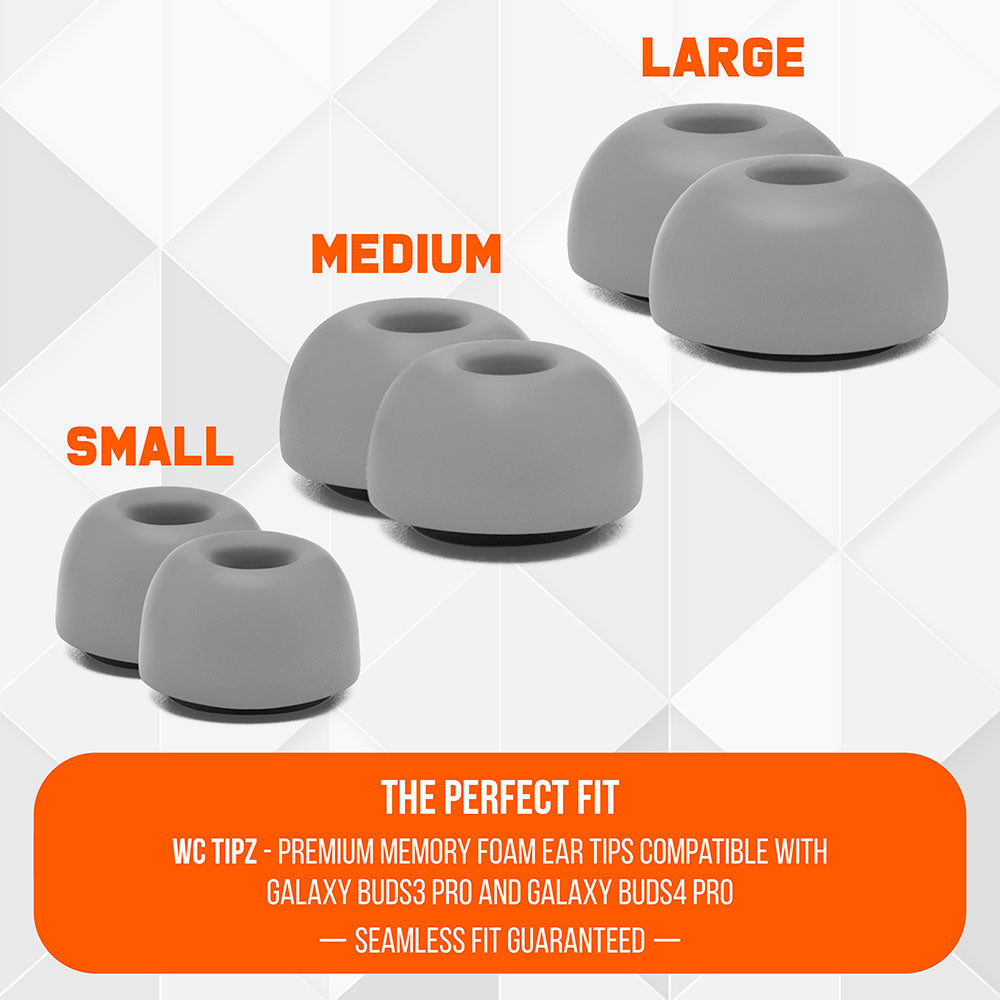 Apos Audio Wicked Cushions Earbuds Foam Tips Galaxy Buds Pro 3 & 4 Memory Foam Ear Tips - WC TipZ Galaxy