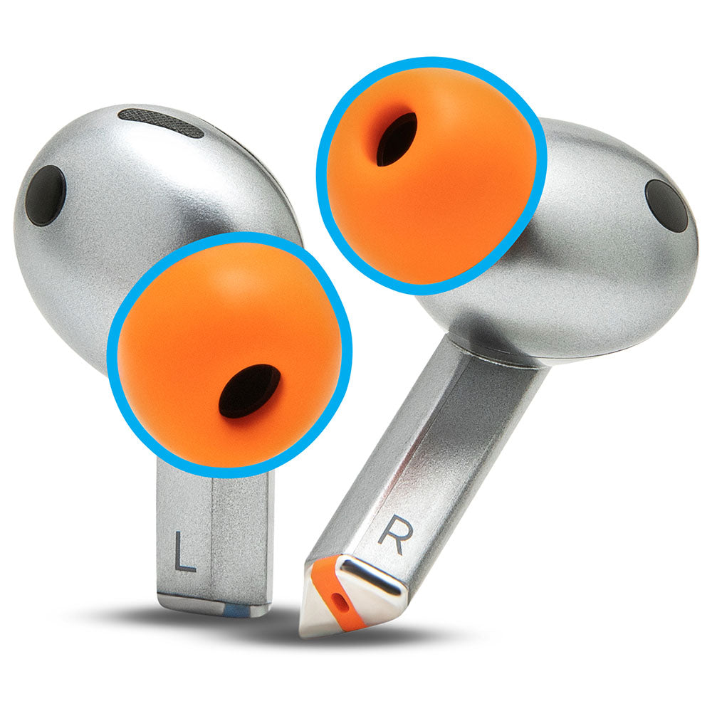 Apos Audio Wicked Cushions Earbuds Foam Tips Galaxy Buds Pro 3 & 4 Memory Foam Ear Tips - WC TipZ Galaxy Orange