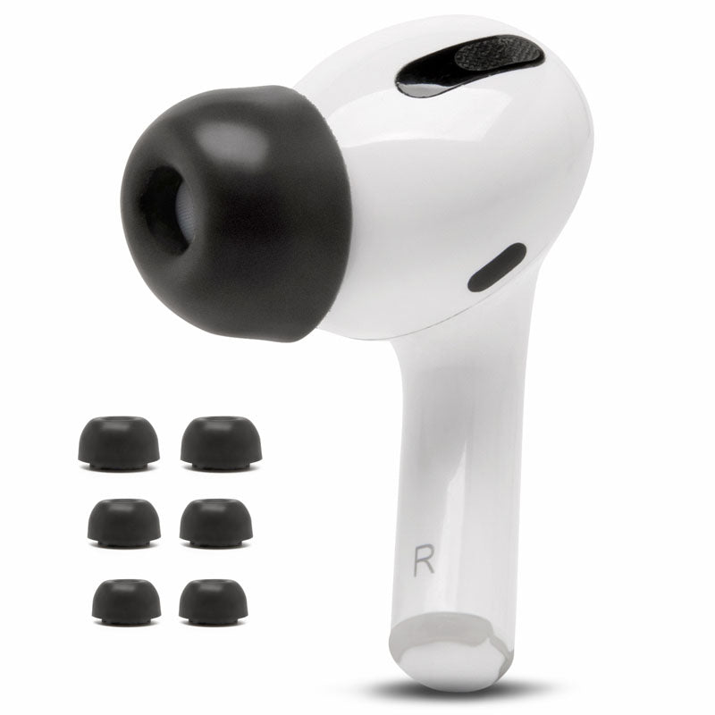 Apos Audio Wicked Cushions Earbuds Foam Tips WC TipZ - Memory Foam Ear Tips for Airpods Pro & Airpods Pro 2 Pitch Black