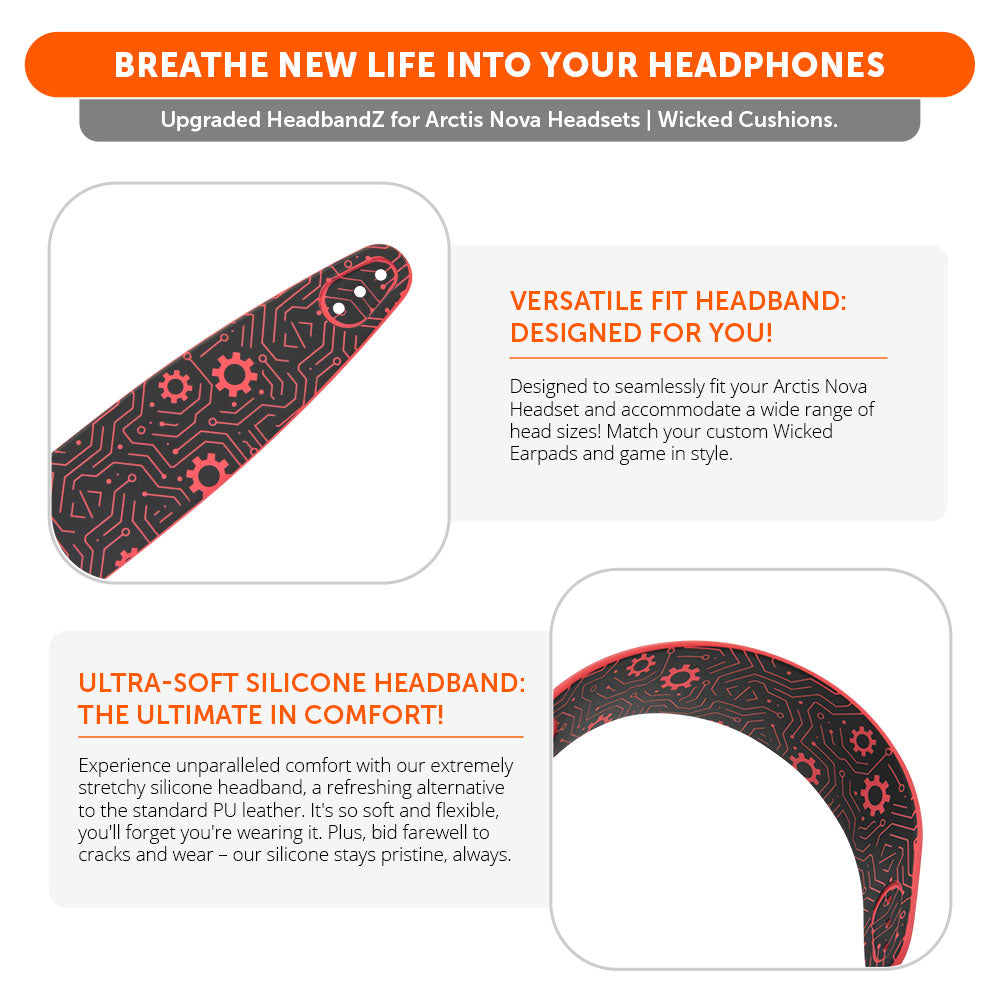 Apos Audio Wicked Cushions Headbands & Headband Covers Upgraded Headband Replacement for Arctis Nova Headphones
