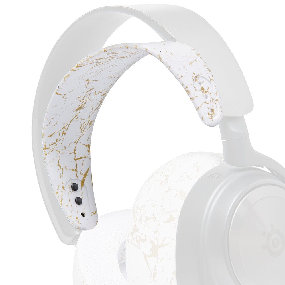 Apos Audio Wicked Cushions Headbands & Headband Covers Upgraded Headband Replacement for Arctis Nova Headphones Gold Marble