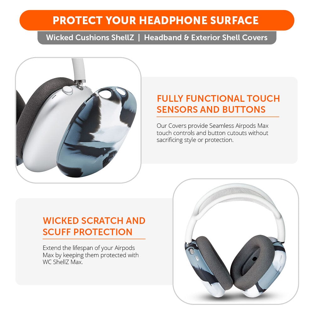 Apos Audio Wicked Cushions Headphone Covers Airpods Max 1 & 2 Exterior Shell Covers - WC ShellZ Max