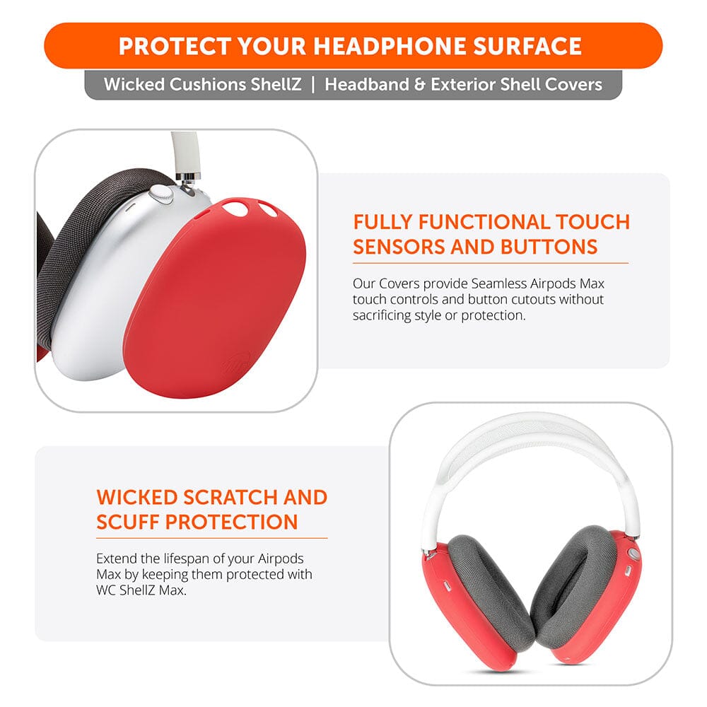 Apos Audio Wicked Cushions Headphone Covers Airpods Max 1 & 2 Exterior Shell Covers - WC ShellZ Max