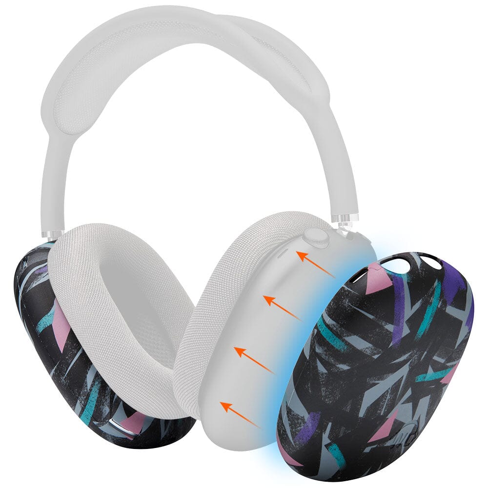 Apos Audio Wicked Cushions Headphone Covers Airpods Max 1 & 2 Exterior Shell Covers - WC ShellZ Max 90s Black